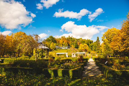Stubenberg am See, Styria - Austria 22.10.2016: Herberstein place in Europe. Gardens, Tourist spot travel destination.のeditorial素材