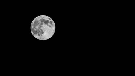 Super moon, full moon shoot in Austria 2020. Astronomy conceptの写真素材