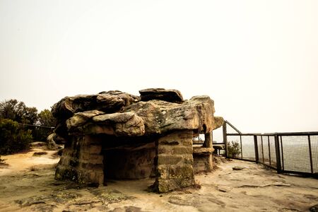 Beautiful scenic view of the ocean cliff at The Gap near the Watsons Bay in Sydney, Australiaの写真素材