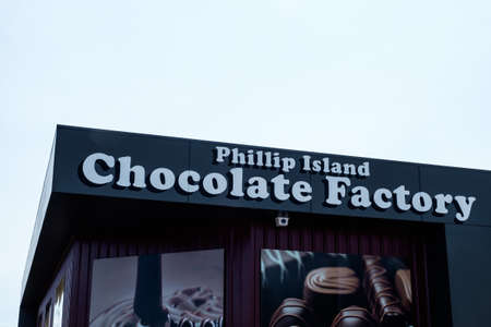 Melbourne. Australia - January 02, 2020: The famous tourist attraction Phillip Island Chocolate Factory near San Remo beachのeditorial素材