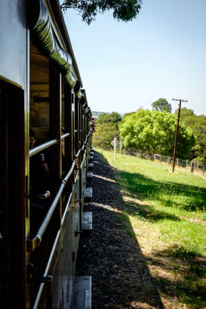 Melbourne. Australia - January 02, 2020: The passenger and tourist travelling in the traditional...