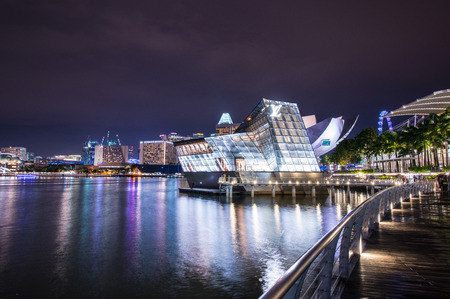 Marina Bay at Night Singaporeのeditorial素材