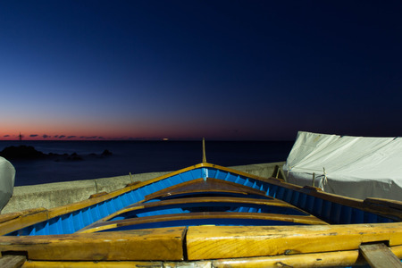 boats and sunriseの写真素材
