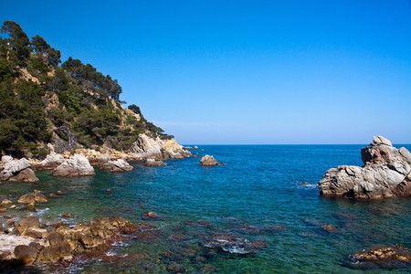 cliff line  costa brava lloret de mar spain