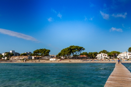 Alcudia Beach, Mallorca, Balearic Islands, Spainの写真素材