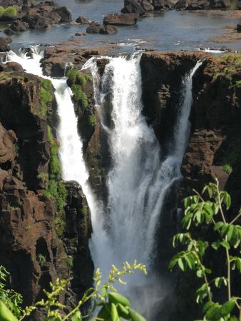 Iguazu Falls, secondary waterfalls viewed from the Brazilian side.の写真素材