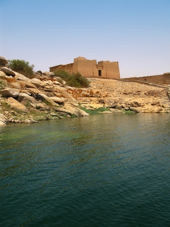Aswan, Egypt: Temple of Kalabsha in Lake Nasser. Built by Emperor Augustus, it was the largest free-standing temple of Egyptian Nubia.の写真素材