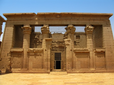 Aswan, Egypt: Temple of Kalabsha in Lake Nasser. Built by Emperor Augustus, it was the largest free-standing temple of Egyptian Nubia.の写真素材