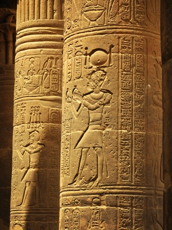 Aswan, Egypt  The amazing Temple of Isis at Philae island in Lake Nasser  Located at 11 km of Aswan, Egyptの写真素材