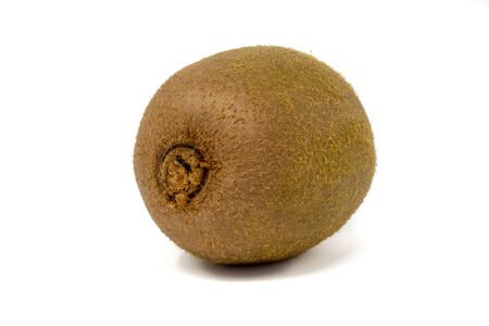 whole kiwi fruit on white backgroundの写真素材
