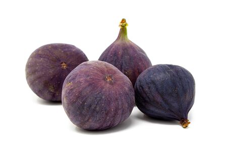 figs isolated on white background macro photography