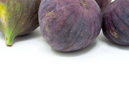 figs isolated on white background macro photographyの写真素材