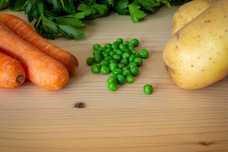 whole ingredients for Russian saladの写真素材