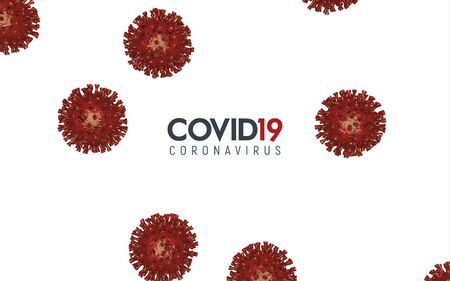 coronavirus, covid19, white background red coronavirusの写真素材