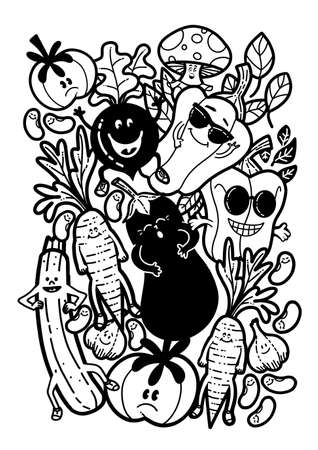 cute plant-themed "doodle" designの写真素材