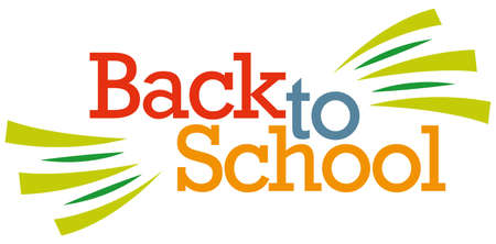 back to school panel, text and graphicの写真素材