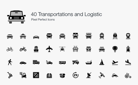 40 Transportations and Logisticのイラスト素材