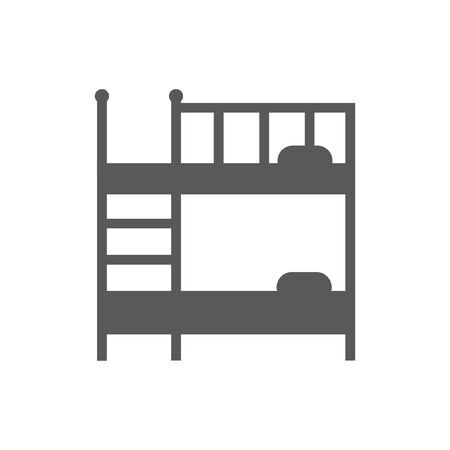 Illustrator vector bed simple iconのイラスト素材