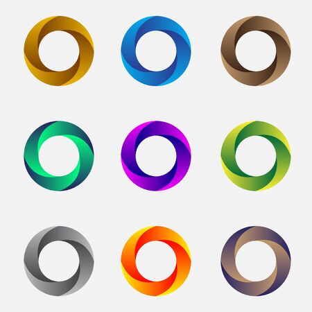 Set of vector circle abstract collectionのイラスト素材