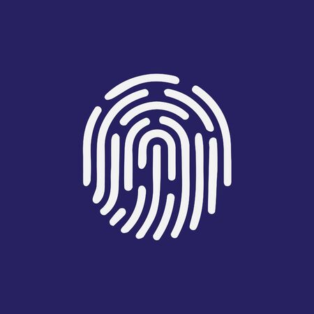 Vector illustration of fingerprint symbolのイラスト素材