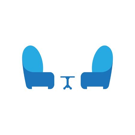 Vector armchair and chair set designのイラスト素材