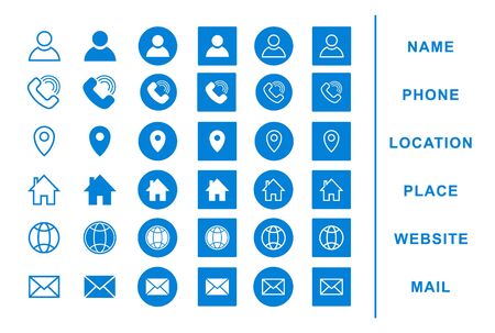 Illustration vector basic business icon set In various waysのイラスト素材