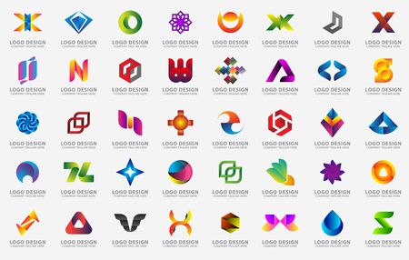Vector Minimal Abstract Logo Collectionのイラスト素材