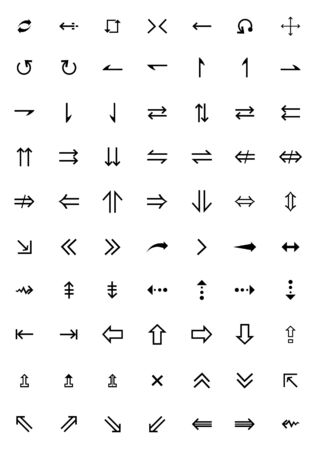 set of vector arrow iconsのイラスト素材