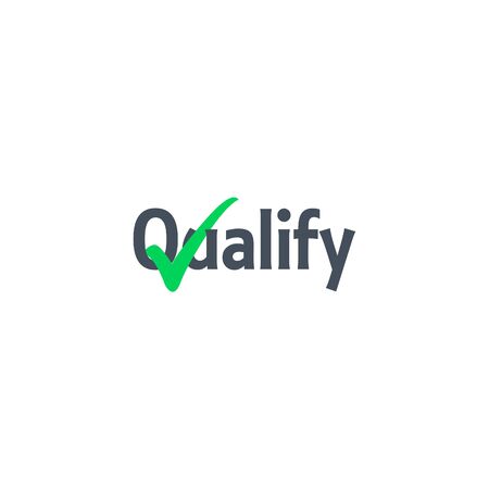 Qualify text vector designのイラスト素材