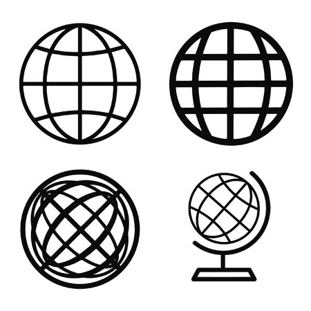 Illustration vector globe icon setのイラスト素材