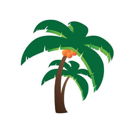 Coconut tree illustration vector design.のイラスト素材