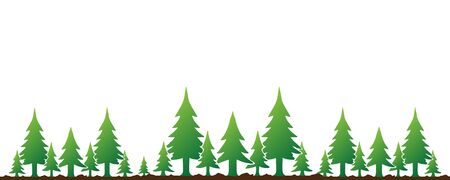 Simple Christmas trees jungle designのイラスト素材