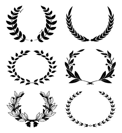 Leaf crown designs. vector illustration.のイラスト素材