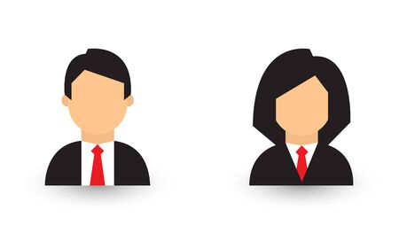 man and women business people symbolsのイラスト素材
