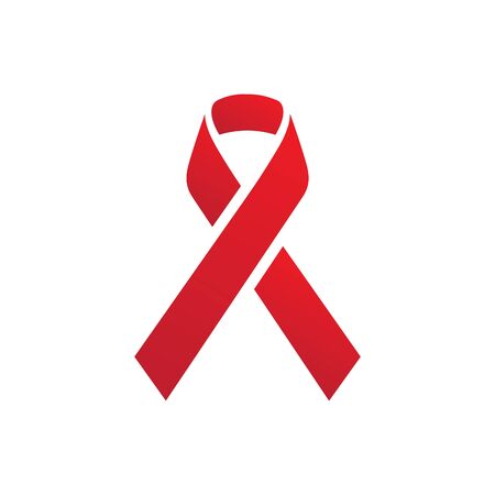 Minimal aids ribbon icon designのイラスト素材