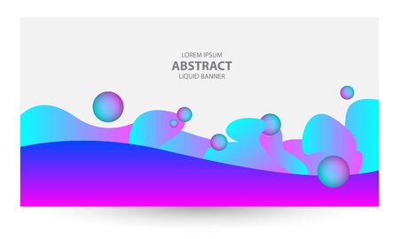 Liquid banner template with space for text. Vector illustrationのイラスト素材