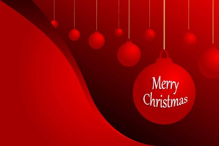 Christmas background with hanging baubles. Vector illustrationのイラスト素材