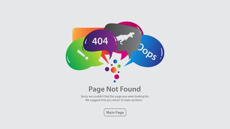 Error 404 page not found. Vector illustration template designのイラスト素材