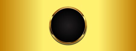 Gold background on black circle frame for texture design. Vector illustrationのイラスト素材