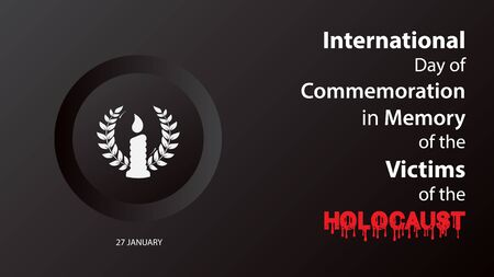 International Day of Commemoration in Memory of the Victims of the Holocaust. Vector illustration backgroundのイラスト素材