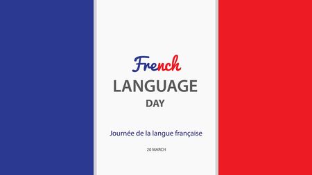 French Language Day. Vector illustration backgroundのイラスト素材