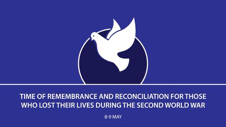 Time of Remembrance and Reconciliation for Those Who Lost Their Lives During the Second World War. backgroundのイラスト素材