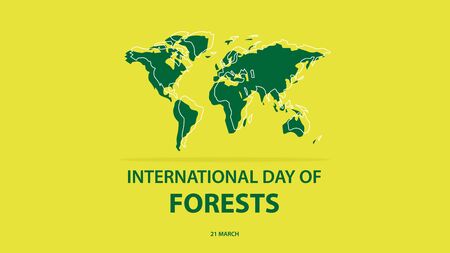 International Day of Forests. Vector illustration backgroundのイラスト素材