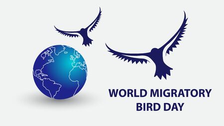World Migratory Bird Day. Vector illustrationのイラスト素材