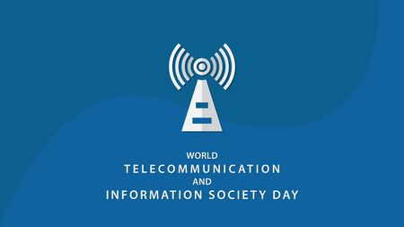 World Telecommunication and Information Society Day. Vector illustrationのイラスト素材