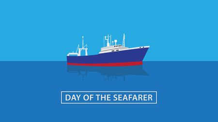 Day of the Seafarer. Vector illustrationのイラスト素材