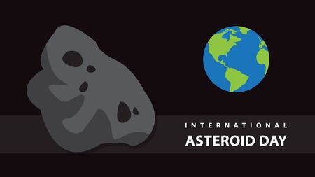 International Asteroid Day. Vector illustrationのイラスト素材