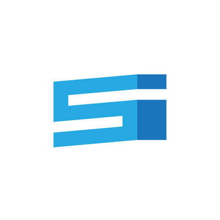 3D design of number 5 or S letters. Vector illustrationのイラスト素材