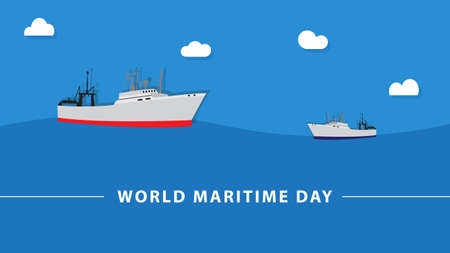 World Maritime Day vector Illustrationのイラスト素材