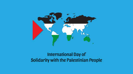 International Day of Solidarity with the Palestinian People. Vector illustrationのイラスト素材